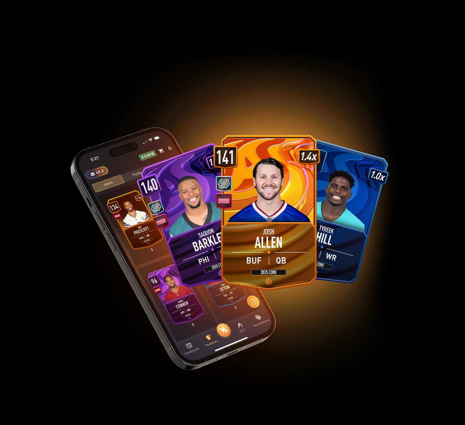 GameBlazers app on an iPhone