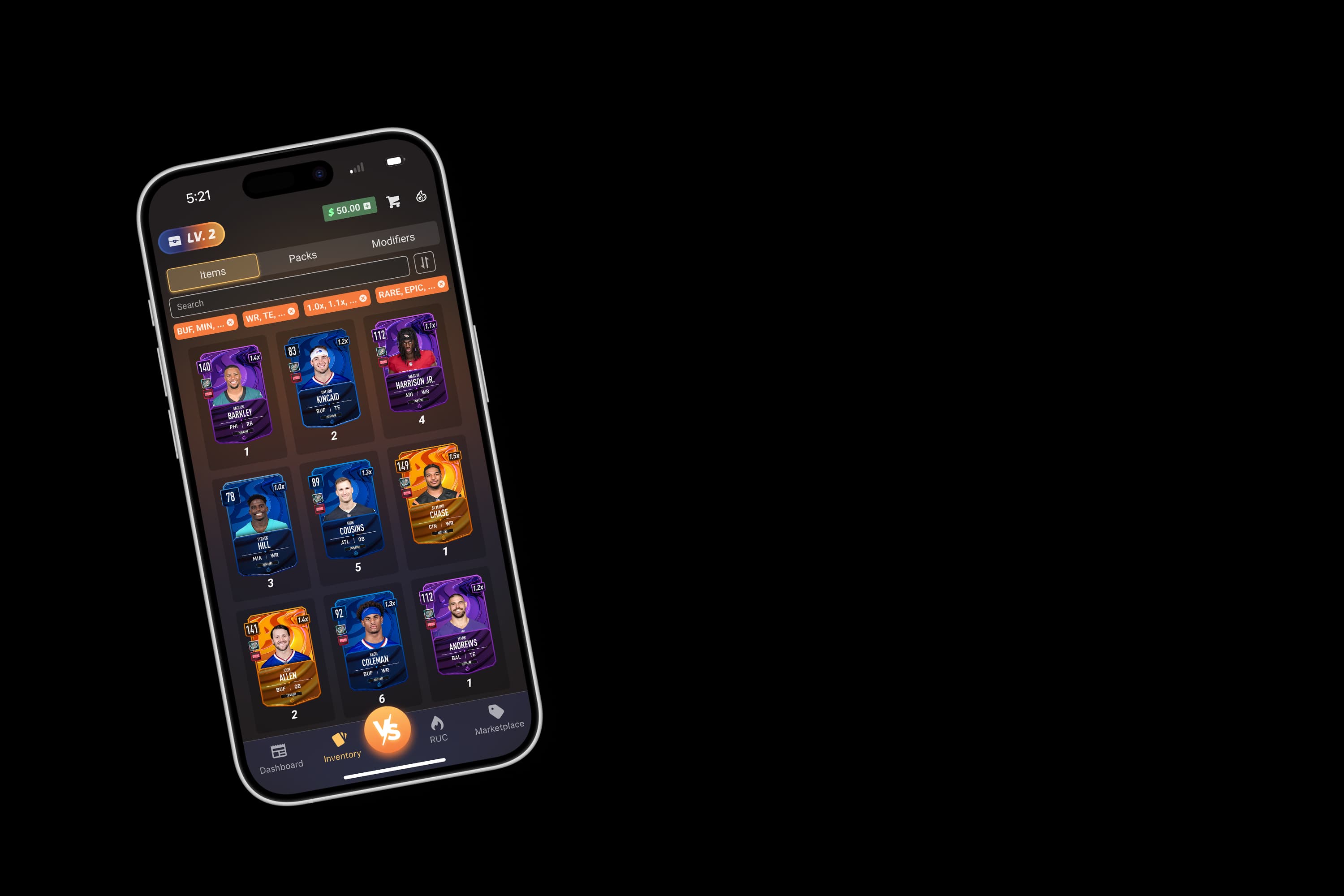 GameBlazers app on an iPhone